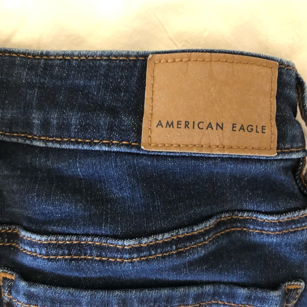 American Eagle jeggings, size 0 regular length, dark blue wash, near new cond - Picture 8 of 9